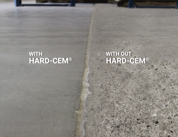 Hard-Cem increases the concrete’s durability and lifespan in high-traffic and harsh environments.
